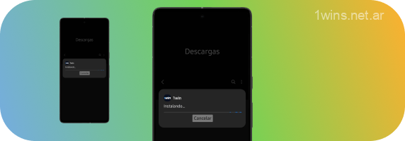 Espere hasta que la aplicación móvil 1win para Android esté instalada en su dispositivo y ábrala