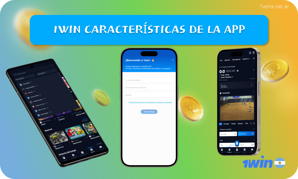 La app de 1win para Android e iOS tiene un diseño sencillo y moderno, velocidad rápida y funciones de apuestas móviles de calidad, e incluye notificaciones, seguridad biométrica, interfaz multilingüe, asistencia 24/7, diversas opciones de pago y retransmisión de partidos en directo