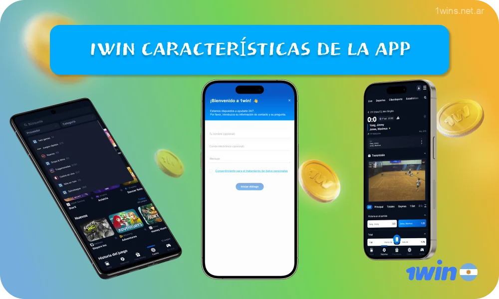 La app de 1win para Android e iOS tiene un diseño sencillo y moderno, velocidad rápida y funciones de apuestas móviles de calidad, e incluye notificaciones, seguridad biométrica, interfaz multilingüe, asistencia 24/7, diversas opciones de pago y retransmisión de partidos en directo