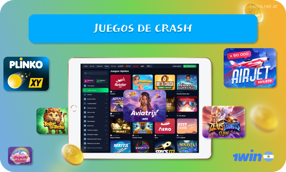 En 1win Argentina Casino, los jugadores tienen acceso a alrededor de 100 juegos de crash con una variedad de temas, donde los jugadores apuestan a un multiplicador creciente, tratando de cobrar antes de que caiga