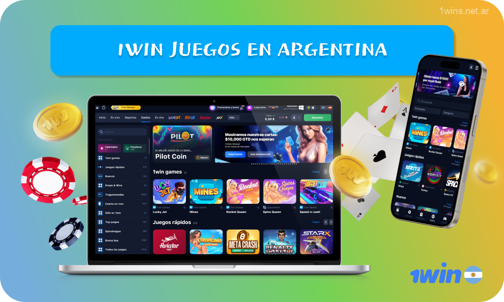 1win Casino Argentina ofrece más de 12.000 juegos en su sitio web y aplicación móvil, asociándose con más de 100 proveedores de juegos de azar globales y actualizando constantemente su gama con nuevos juegos