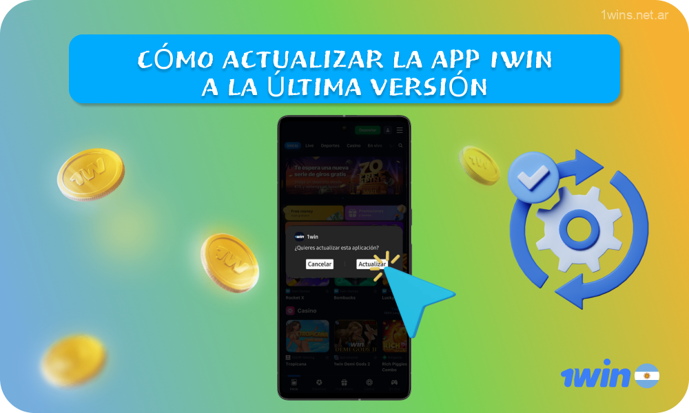 Para actualizar tu aplicación móvil 1win a la última versión, ábrela en tu dispositivo Android, busca la sección de ajustes o perfil, selecciona la opción de actualización si hay disponible una notificación de nueva versión y sigue las instrucciones para descargar e instalar la actualización