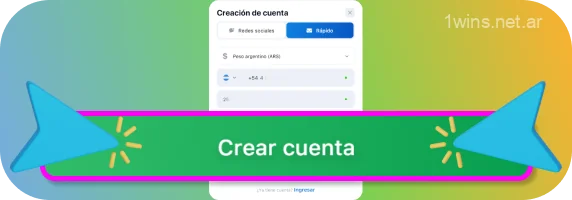 Haga clic en el botón Registrarse para completar el proceso de creación de una cuenta en 1win Argentina