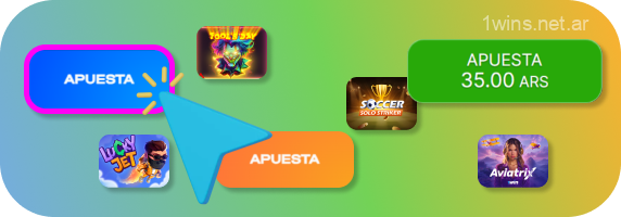 En 1win Argentina, después de seleccionar un juego, fije su apuesta y comience a jugar haciendo girar los rodillos de las máquinas tragamonedas o apostando en juegos de crash, juegos de mesa o casino en vivo