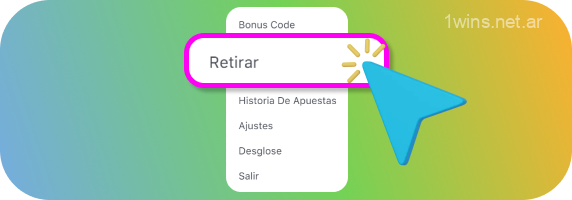 Para recibir sus ganancias en 1win Argentina, vaya a la página de retiro en su cuenta y seleccione el método utilizado para los depósitos