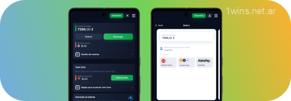 En la aplicación móvil de 1win, los jugadores de Argentina pueden retirar sus ganancias de forma rápida y cómoda siguiendo unos sencillos pasos