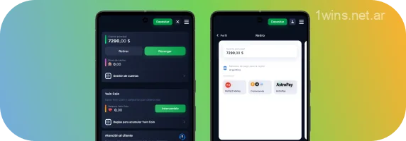 En la aplicación móvil de 1win, los jugadores de Argentina pueden retirar sus ganancias de forma rápida y cómoda siguiendo unos sencillos pasos