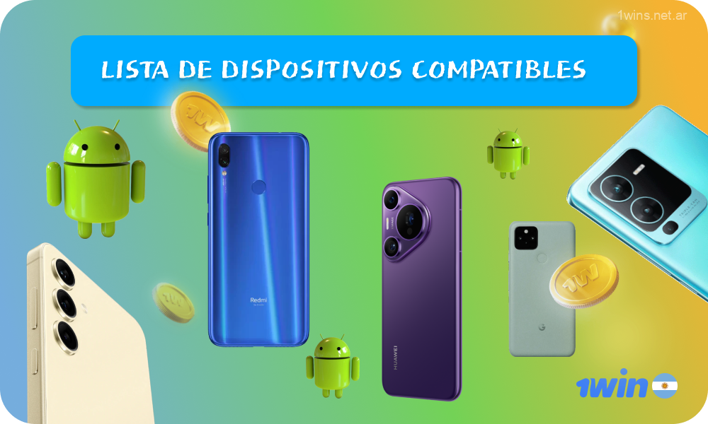 La aplicación Android de 1win es compatible con todos los teléfonos modernos, por lo que está disponible para su descarga para todos los jugadores de Argentina