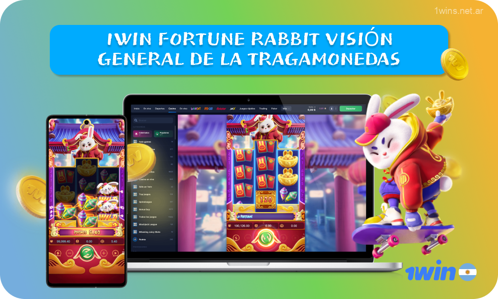 1win Casino Argentina presenta el popular juego de temática asiática Fortune Rabbit de PG Soft, donde debes recolectar tres símbolos idénticos para ganar