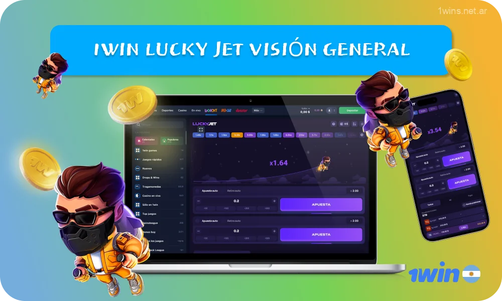 El juego Lucky Jet de 1win es un emocionante juego de crash con chat en el juego, estadísticas y la posibilidad de doblar su apuesta para ganar hasta 25.000 veces su importe original