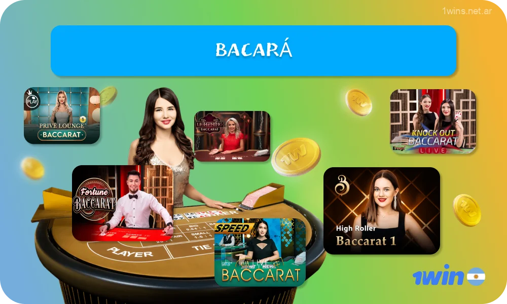 1win ofrece a los jugadores de Argentina la oportunidad de probar suerte en el emocionante juego de baccarat y ganar dinero real