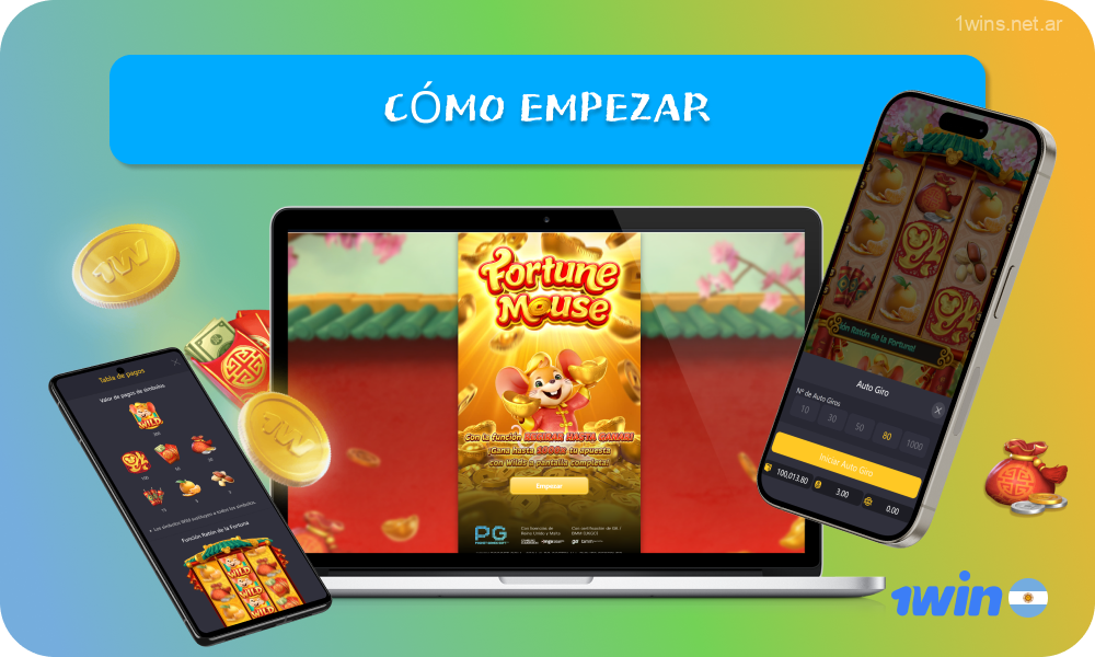 Para comenzar a jugar 1win Fortune Mouse con dinero real, los jugadores argentinos deben seguir unos sencillos pasos