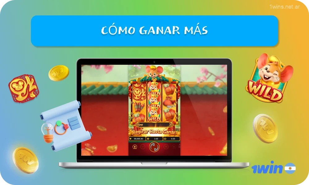 Para ganar más en la popular tragamonedas Fortune Mouse, se recomienda a los usuarios argentinos de 1win comenzar con una apuesta mínima, apuntar a los comodines que reemplazan los íconos regulares y usar la función de doble giro