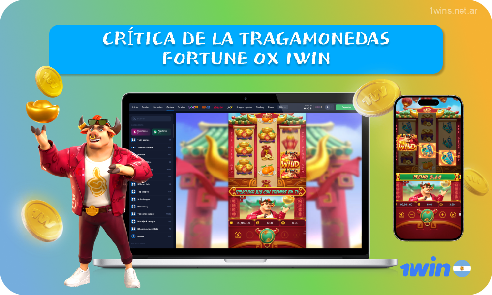 Presentado en 1win Argentina Casino, Fortune Ox es un emocionante video tragamonedas con gráficos 3D, animación y una banda sonora temática, y características especiales para aumentar las recompensas