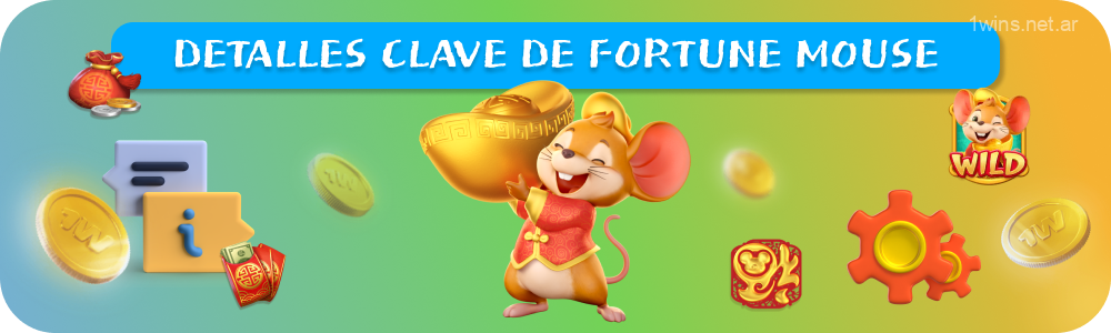 El juego Fortune Mouse del casino 1win incluye varios símbolos que forman combinaciones ganadoras