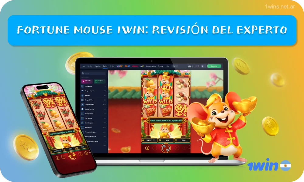 La popular video tragamonedas de temática asiática Fortune Mouse está disponible para los argentinos en el sitio web y la aplicación móvil del casino 1win