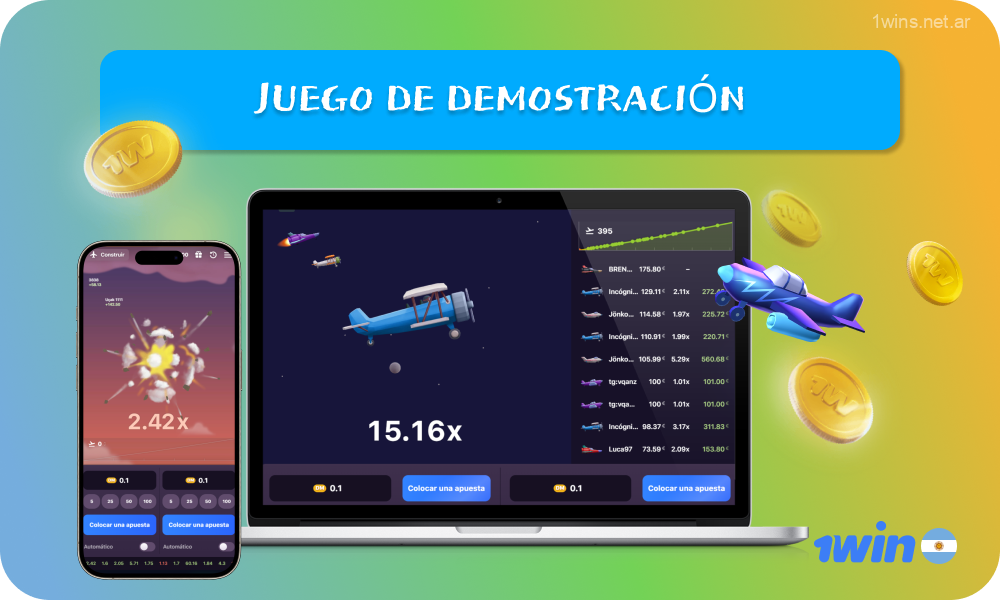 La demo de Aviatrix en 1win brinda a los jugadores de Argentina la oportunidad de aprender el juego, las reglas y estrategias apostando con créditos virtuales sin riesgo de perder dinero real