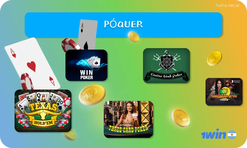 Los usuarios de 1win Argentina pueden jugar una variedad de variantes de póquer en un casino en vivo con crupieres reales