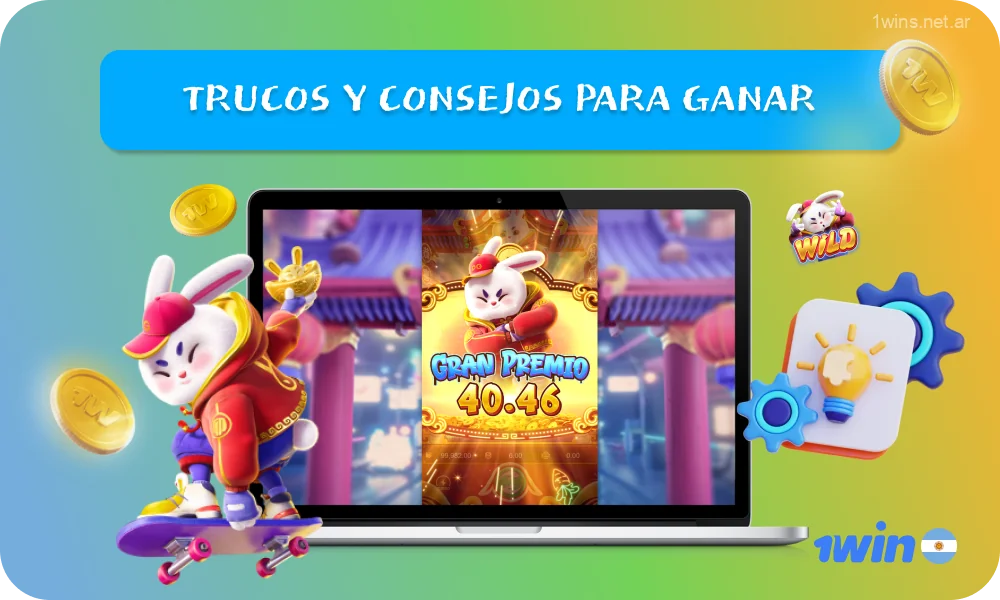 Para aumentar las posibilidades de ganar en Fortune Rabbit, se recomienda a los jugadores argentinos de 1win que utilicen bonos como la función Fortune Rabbit, que ofrece 8 giros gratis y un símbolo comodín de Rabbit, y que sigan una estrategia de apuestas bajas para tiempos de juego prolongados