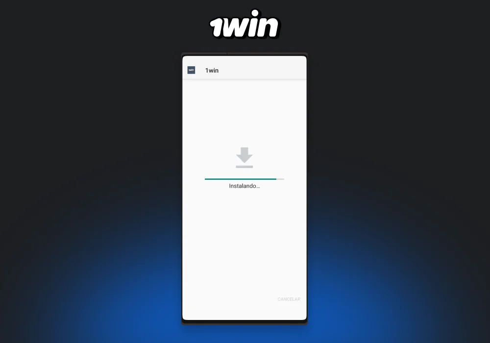 Espere hasta que la aplicación móvil 1win para Android esté instalada en su dispositivo y ábrala