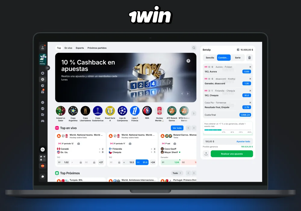 1win Argentina ofrece a los jugadores una variedad de opciones de apuestas deportivas, incluyendo más de 30 deportes y alrededor de 1.000 eventos diarios, con acceso a apuestas pre-partido y en vivo