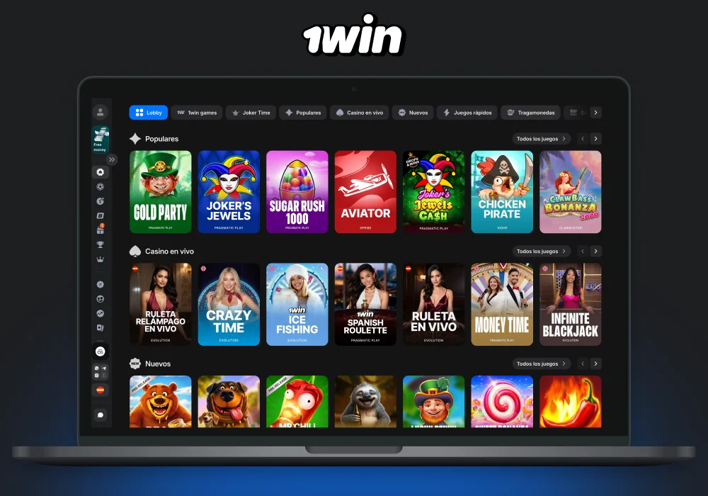 1win online ofrece a los jugadores argentinos más de 12.000 juegos, entre tragaperras, juegos de mesa y casino en vivo, con un motor de búsqueda fácil de usar y categorías como Mejores juegos, Comprar bono y Gotas y ganancias