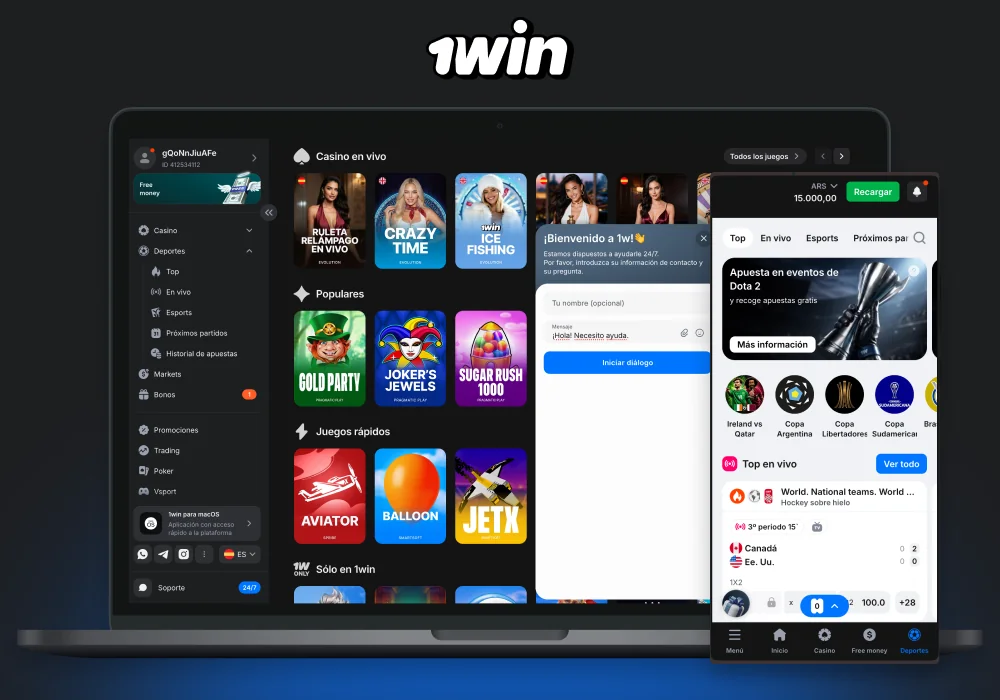 El principal sitio de juegos en línea de Argentina, 1win Casino, ofrece a los jugadores una amplia gama de servicios, como traducción a una docena de idiomas, incluido el español, una enorme biblioteca de más de 12.000 juegos, una aplicación móvil para Android e iOS y un eficiente equipo de atención al cliente