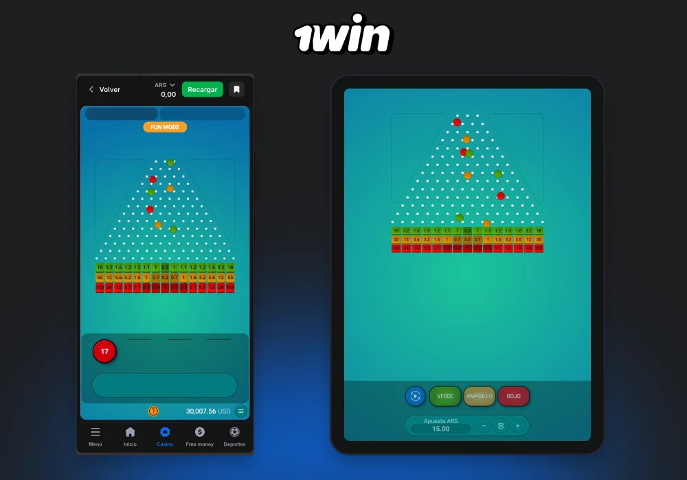 Los jugadores de Argentina pueden descargar la aplicación móvil 1win Plinko para dispositivos iPhone y Android con una interfaz sencilla, excelente rendimiento y adaptación a diferentes tamaños de pantalla, similar a la versión de escritorio