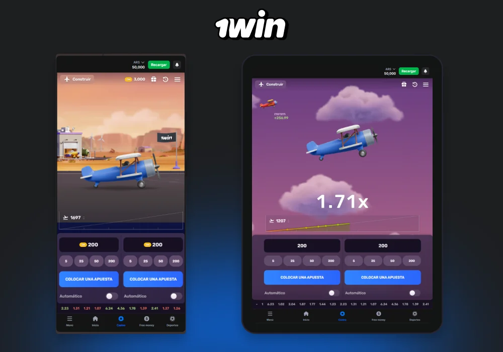Con la aplicación Aviatrix 1win, los jugadores de Argentina pueden jugar en teléfonos inteligentes Android e iOS, realizar apuestas y disfrutar de una interfaz responsiva para una experiencia de juego perfecta en cualquier lugar