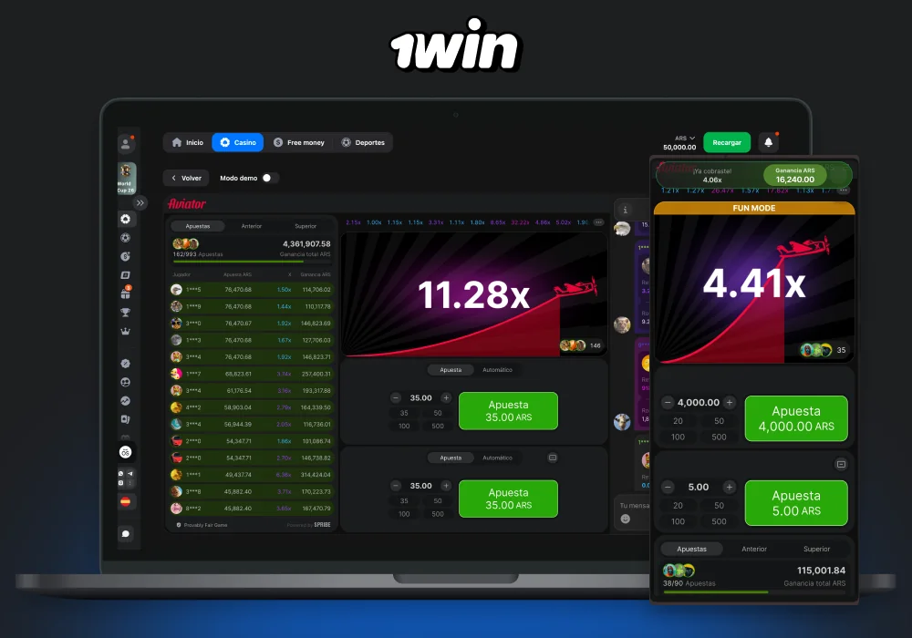El popular juego Aviator en el casino de juegos online 1win Argentina es un éxito entre los usuarios gracias a reglas simples, rondas rápidas y la oportunidad de jugar con dinero real