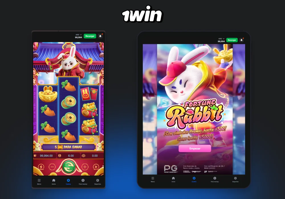 Fortune Rabbit está disponible en la aplicación móvil 1win en dispositivos iOS y Android, lo que permite a los jugadores argentinos disfrutar de apuestas, giros y ganancias en cualquier lugar manteniendo gráficos y animaciones de calidad