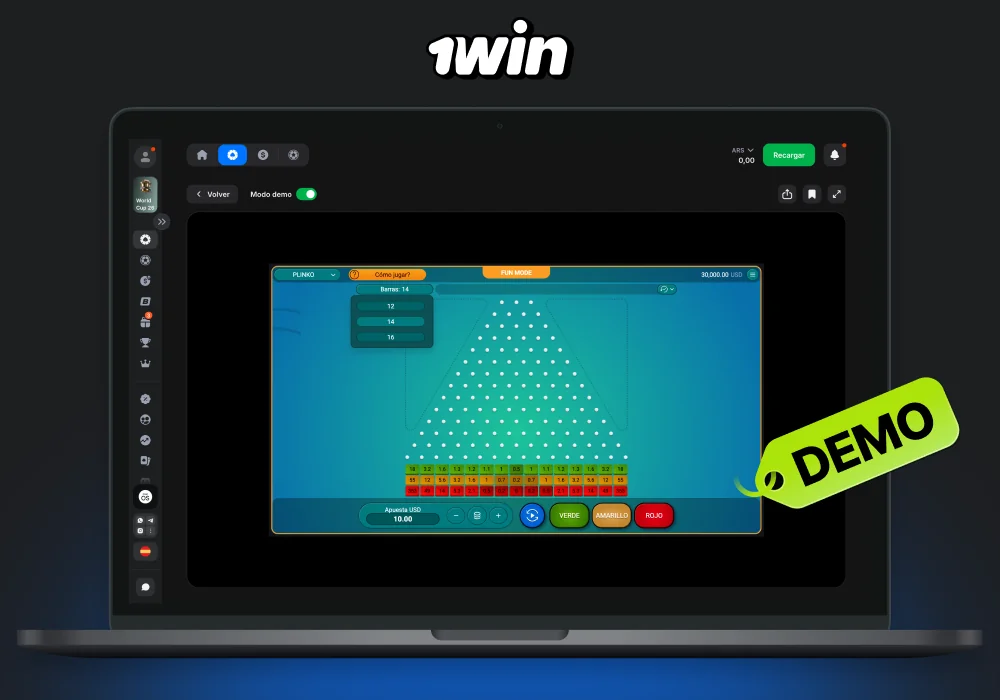El modo demo del juego Plinko en 1win brinda a los nuevos usuarios de Argentina la oportunidad de jugar con dinero virtual, aprendiendo las funciones y reglas sin riesgo de perder dinero real