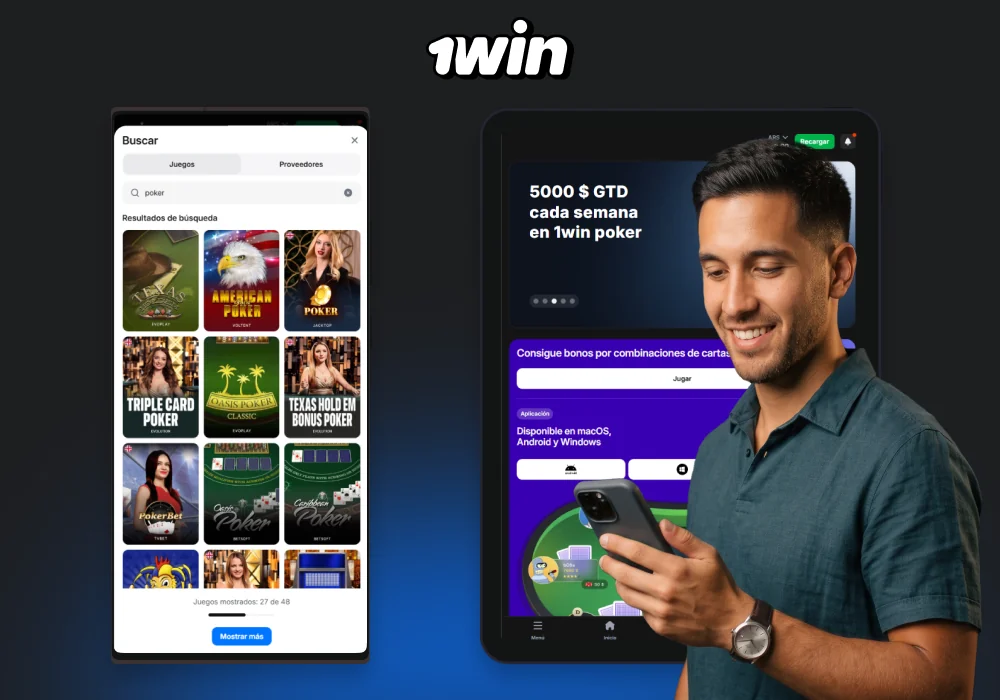 Los usuarios de 1win Argentina pueden jugar una variedad de variantes de póquer en un casino en vivo con crupieres reales